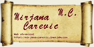 Mirjana Carević vizit kartica